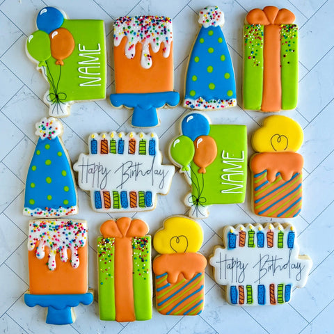 Birthday Cookies - Made to Order - Sweets on a Stick