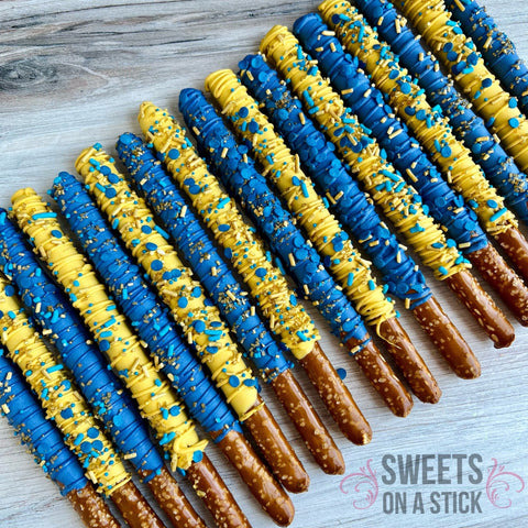 Dozen Graduation Dipped Pretzels - Sweets on a Stick