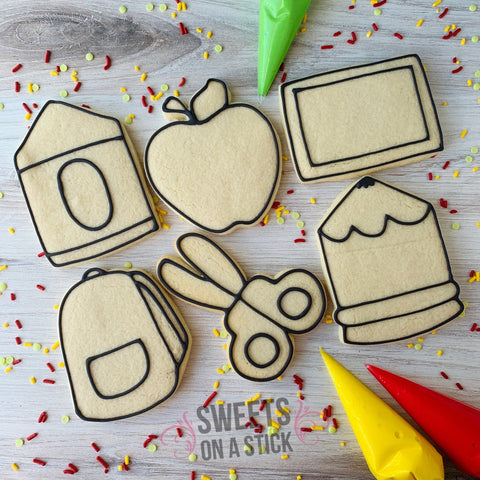 Back to School Cookie Decorating Kit - Sweets on a Stick