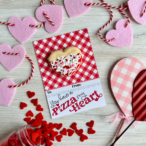 Pizza My Heart Valentine Card - Sweets on a Stick